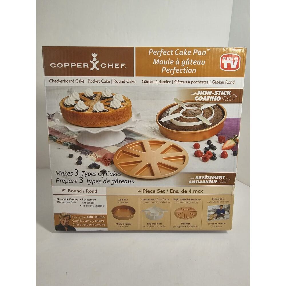 Copper Chef Cake Pan with Divider 9 1/2" Diameter